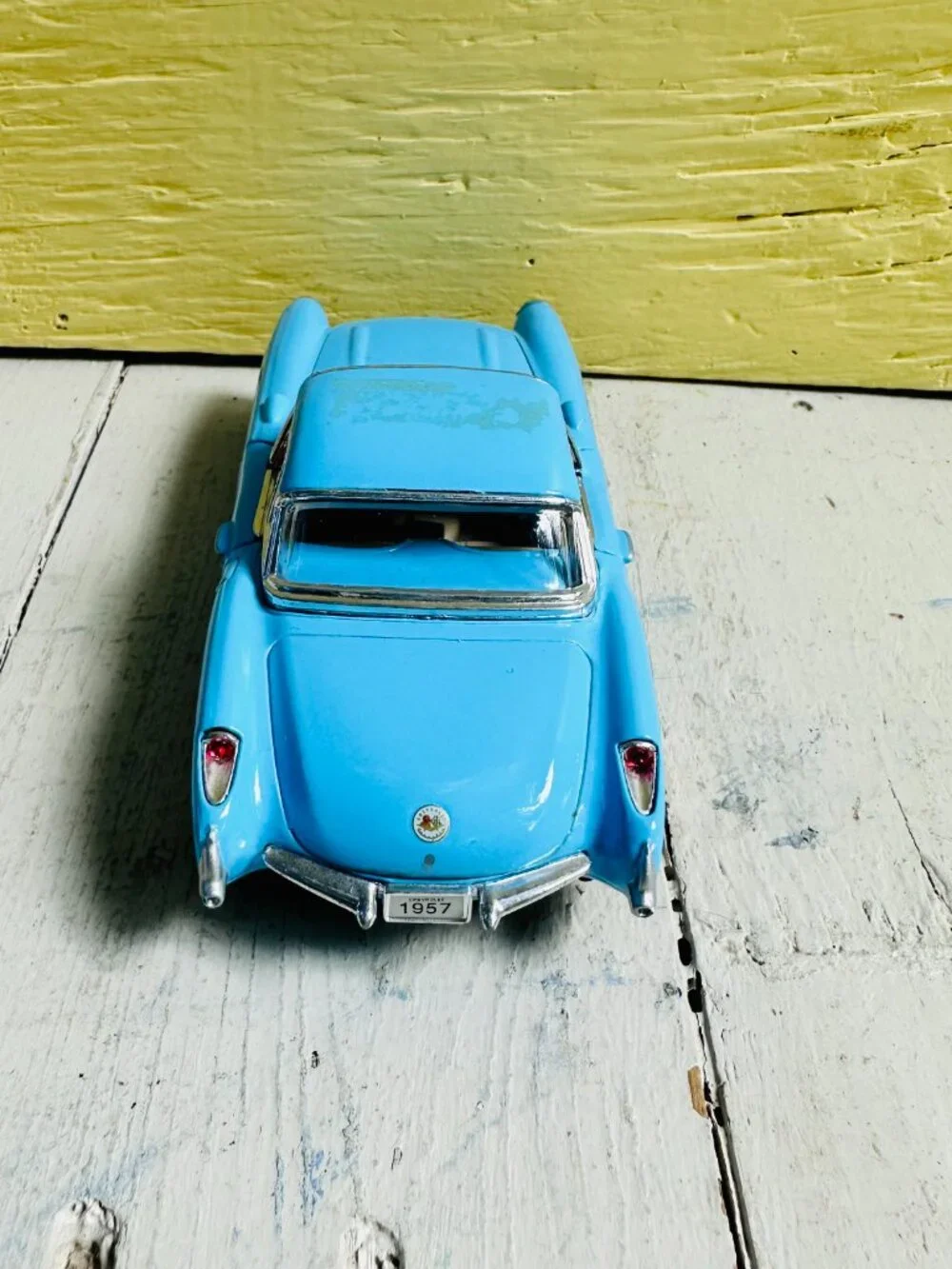Kinsmart 1957 Chevrolet Corvette 1:34 Diecast Model Car Blue Pull Back Toy 5